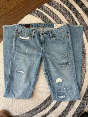 EVISU Distressed Skinny Jeans | Size 26 | Japanese Denim | Y2K